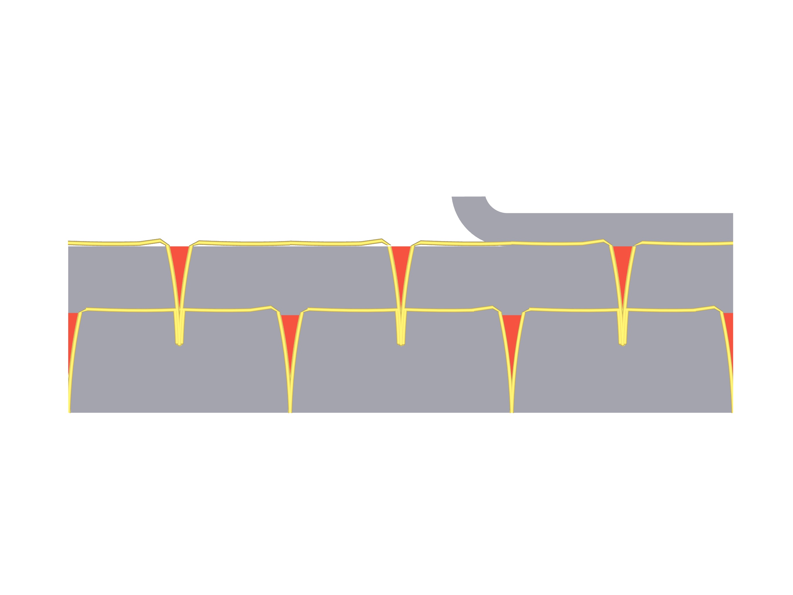 Motif de renforts fibreux