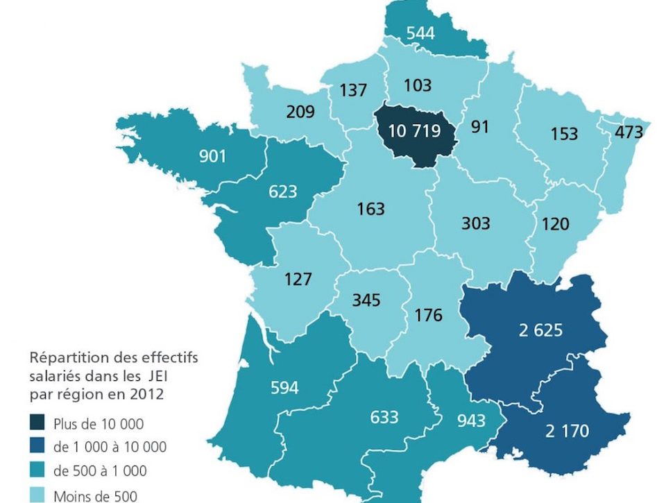 Carte France effectif JEI