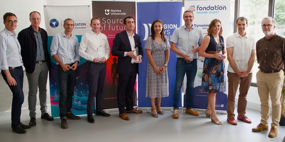 Photo des lauréats des trophées valorisation du campus d'innovation nantais 2023
